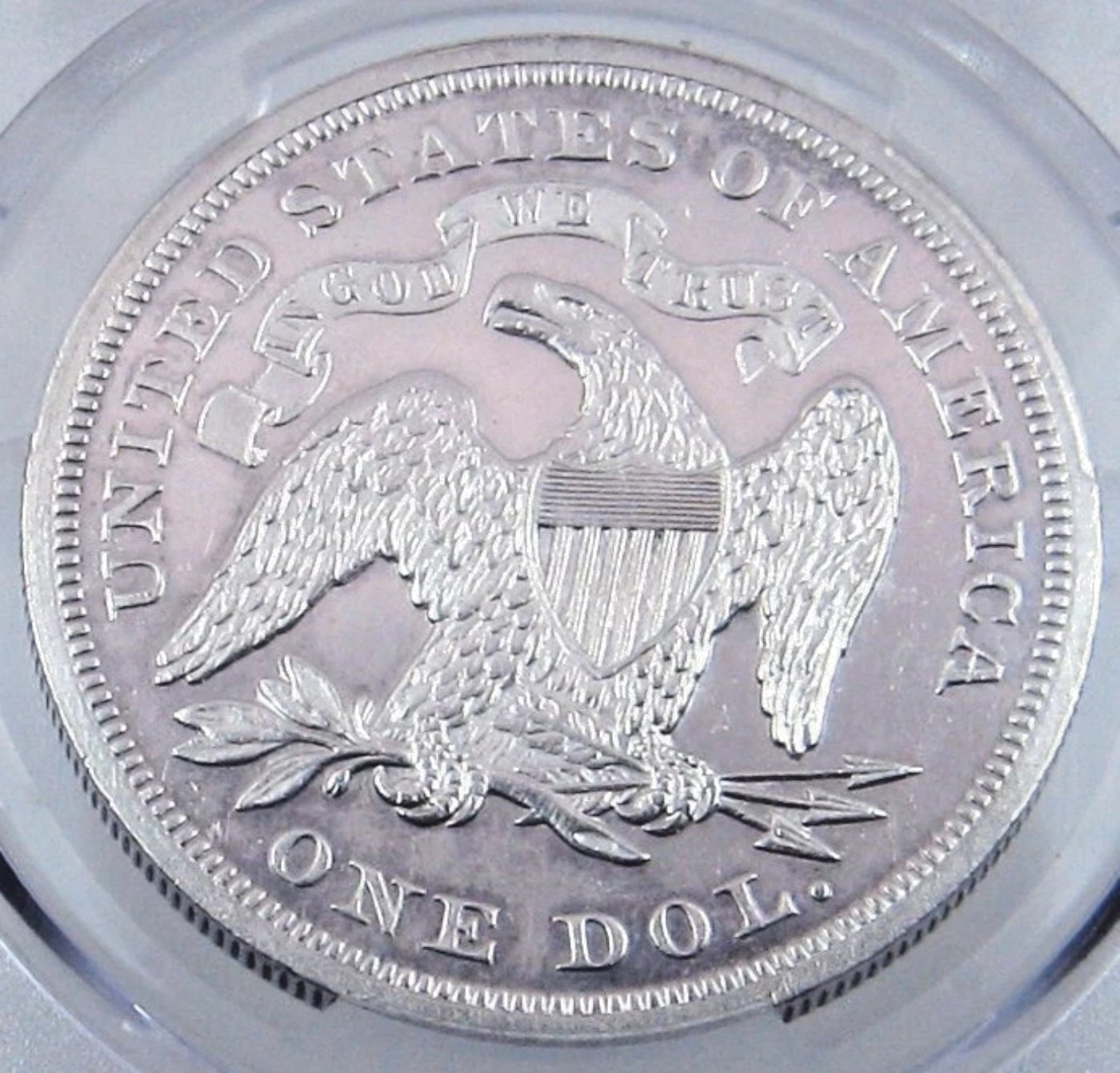 1868-Seated-Dollar-Thoughts-PCGS-AU-Detail